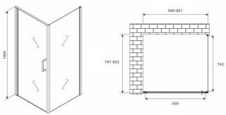 Душевой уголок ABBER Sonnenstrand 60x80см хром AG04060-S80