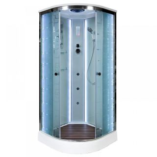 Душевая кабина Deto ЕМ1510 LED с гм. 100х100х220 см