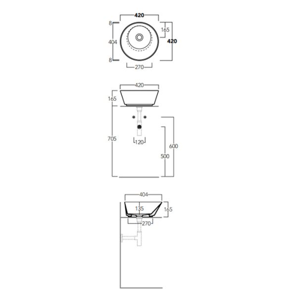 Раковина SIMAS Wave WA01 bi*0 белая 42 см