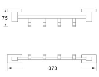 Планка с крючками Shevanik SG5641G золотой сатин