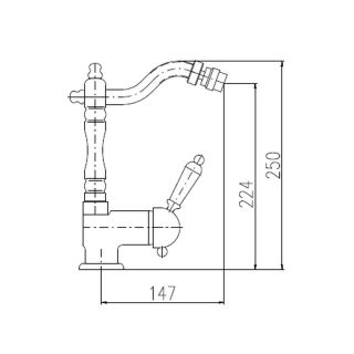 Смеситель для биде Rav Slezak Labe L008.5/9Z золото