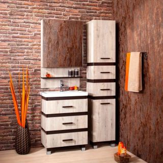 Тумба под раковину Бриклаер Техас 4627125412653 60 см кантри/венге