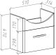Тумба под раковину Bellezza Анкона 55см белый 00000006127