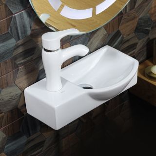 Подвесная раковина Melana 7947AR-805 41см правая белый