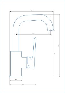 Смеситель для раковины ESKO Lagos LG26M хром