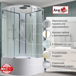 Душевая кабина EM5080T стандартная прозрачная