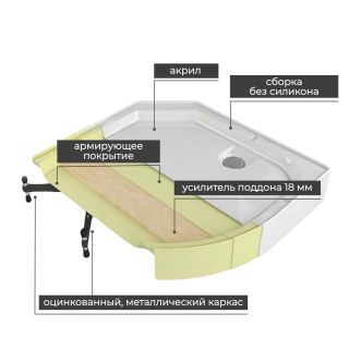 Душевая кабина EM5090T стандартная прозрачная