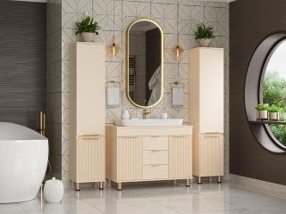 Универсальный шкаф - пенал Brevita Enfida ENF-05035-030P правый 35см бежевый