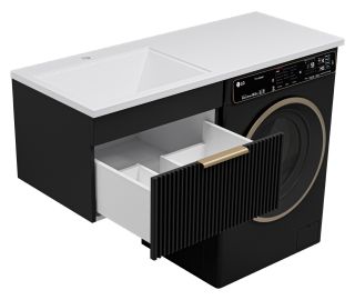 Подвесная тумба раковину Brevita Enfida ENF-09060-021Я под стиральную машину 60см чёрный