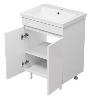 Напольная тумба под раковину Misty Енисей 60см белый