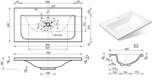 Раковина Эстет Bali silk ФР-00014910 65см белый
