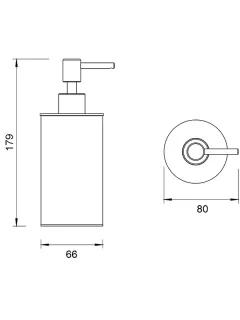 Дозатор для жидкого мыла WHITECROSS Ergo ER2246CR настольный хром