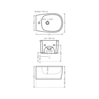 Биде Artceram Atelier ATB001 03 00 черное