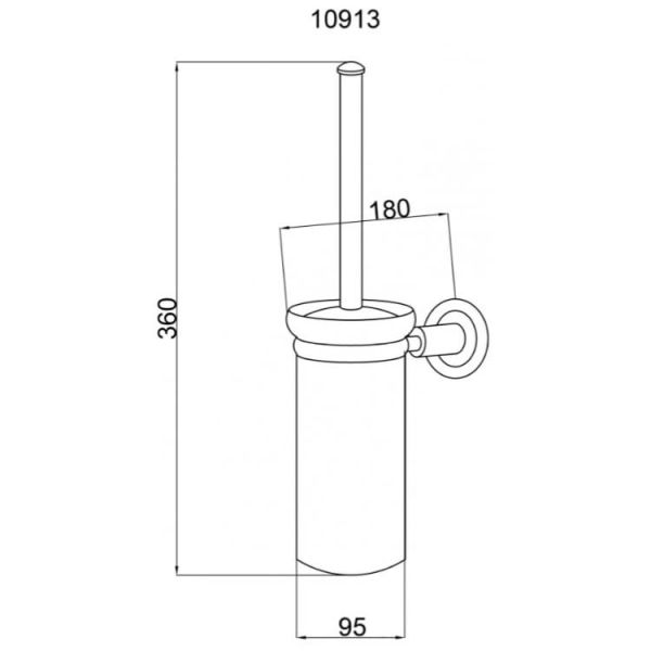 Щётка для туалета Boheme Murano Crystal хром 10913-CRST-CH