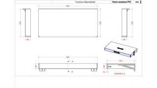 Консоль подвесная Cezares 90x8 Rovere tabacco Tavolone 41581