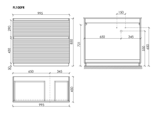 Тумба напольная под раковину Sancos Folk Floor FL100FRCP правая 100 см капучино