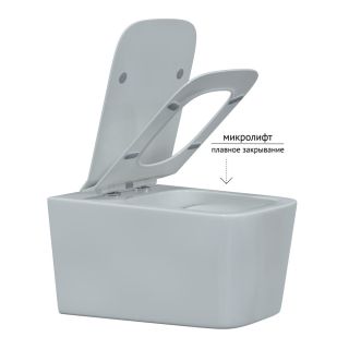 Подвесной унитаз Berges Floe Rimless белый 082121 сиденье Floe Slim SO микролифт быстросъёмное