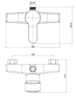 Смеситель для душа РМС PL1-003 белый