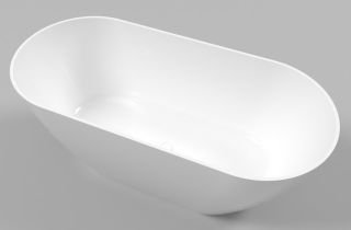 Ванна из искусственного камня Whitecross Coral A 0213.165075.100 165x75см белый глянец