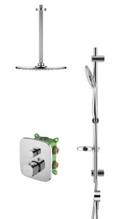 Душевой комплект Swedbe Platta 5557 с термостатом хром