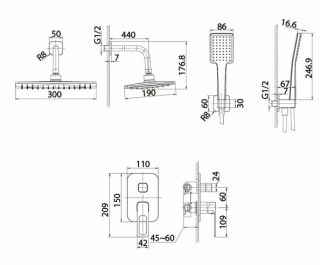 Душевой комплект IDDIS Slide SLISB02i67 хром