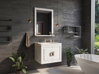 Подвесная тумба под раковину Misty Галвер 80см белый