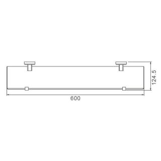 Полка стеклянная Gappo G3807 хром