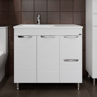 Напольная тумба под раковину Санта Родос 206027 90 см белый