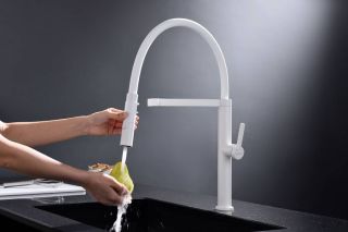 Смеситель для кухни Paulmark Leader Le214101-431 белый матовый