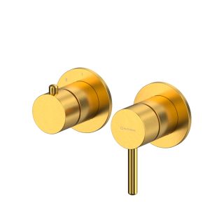 Внешняя часть смесителя на 3 потребителя WHITECROSS 2-Y1243GLB брашированное золото