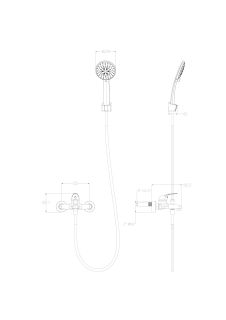 Смеситель для ванны с душем Wonzon & Woghand WW-4530-BGG тёмный графит
