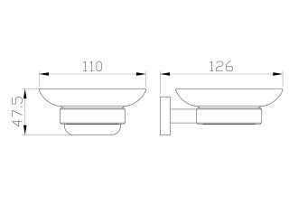 Мыльница с держателем Wonzon & Woghand Graffity WW-9322 тёмный графит