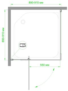 Душевой уголок Royal Bath HPV RB90HPV-T 90x90см белый