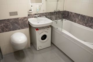 Раковина Кувшинка Люкс Лайт для установки над стиральной машиной 60см