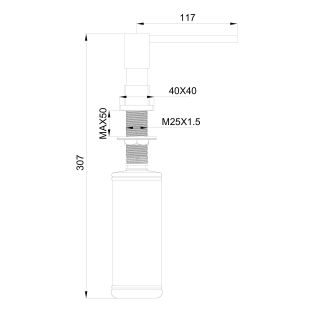 Дозатор для мыла Wonzon & Woghand WW-88SD01-BG брашированное золото