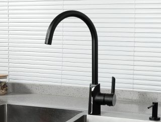 Смеситель для кухни Gappo G4003-6 чёрный/хром