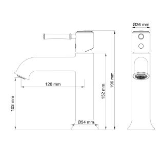 Смеситель для раковины Wonzon & Woghand Tor WW-88018073-BG брашированное золото