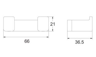 Крючок для ванной комнаты двойной Rose RG1821C белый