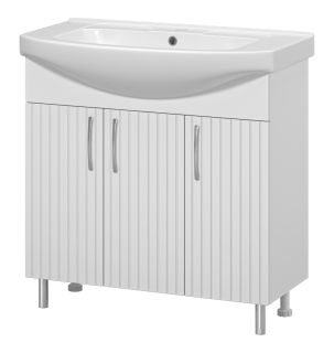 Напольная тумба под раковину Misty Изео 85см белый