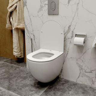 Унитаз подвесной Maretti Elena (торнадо) безободковый с микролифтом, EA10PBM73-844, белый