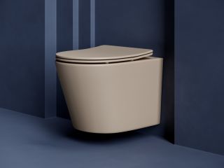 Подвесной унитаз Ceramica Nova Balearica CN6000MC безободковый капучино матовый