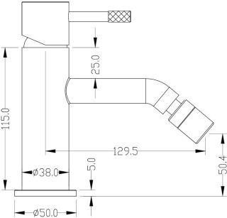 Смеситель для биде Boheme Venturo 466-SGM антрацит глянец