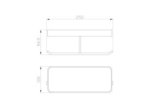 Двойной держатель для туалетной бумаги с полкой Wonzon & Woghand Lotte WW-8356A хром