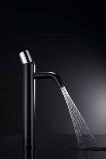 Смеситель для раковины Boheme Stick Black diamond чёрный/хром 121-BCR