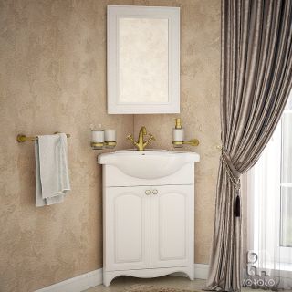 Зеркало-шкаф угловой Corozo Классика 65см белый SD-00000289