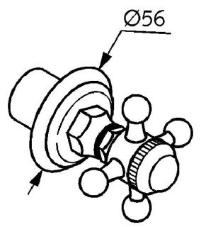 Встраиваемый вентиль Kludi 1926 позолоченный 518164520