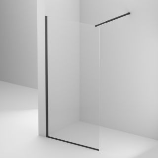 Душевая перегородка BelBagno KRAFT-L-1-100-C-NERO черный