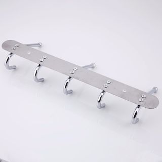 Планка с 5-ю крючками  Frap F201-5 хром