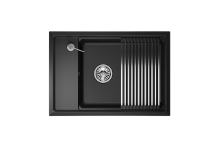 Мойка кухонная Granula Kitchen Space 7305, ЧЁРНЫЙ