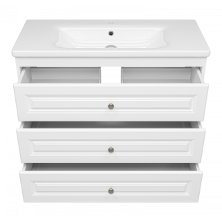 Напольная тумба под раковину Misty Ларго 100 см П-Лар-07100-01-3Я белый